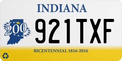 IN license plate 921TXF