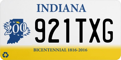 IN license plate 921TXG