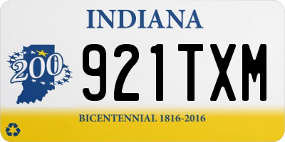 IN license plate 921TXM