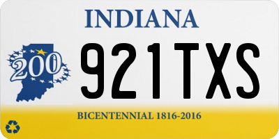 IN license plate 921TXS