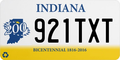IN license plate 921TXT