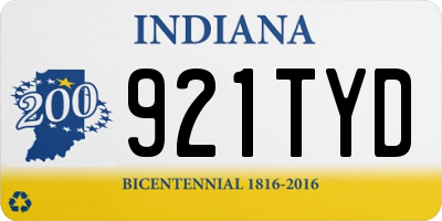 IN license plate 921TYD