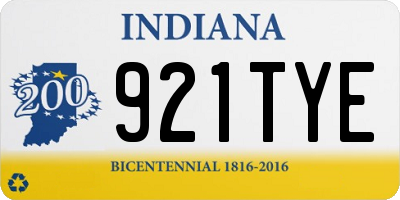 IN license plate 921TYE