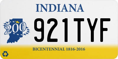 IN license plate 921TYF