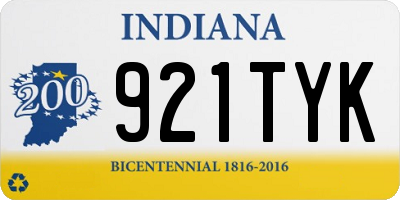 IN license plate 921TYK