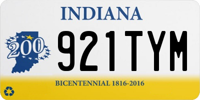 IN license plate 921TYM