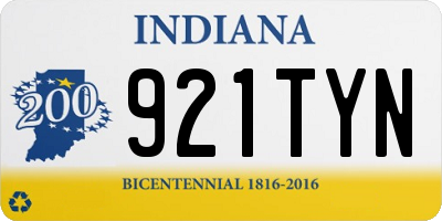 IN license plate 921TYN