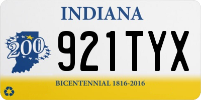 IN license plate 921TYX