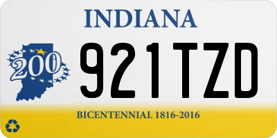 IN license plate 921TZD