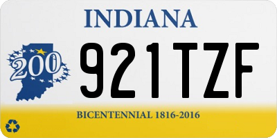 IN license plate 921TZF