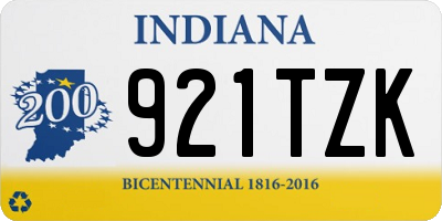 IN license plate 921TZK
