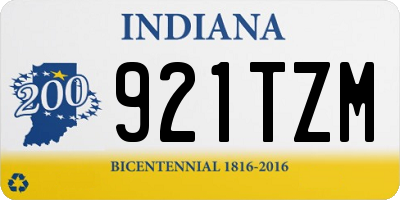 IN license plate 921TZM