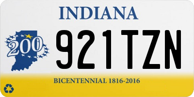 IN license plate 921TZN