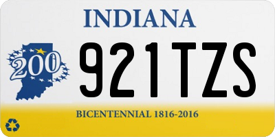 IN license plate 921TZS