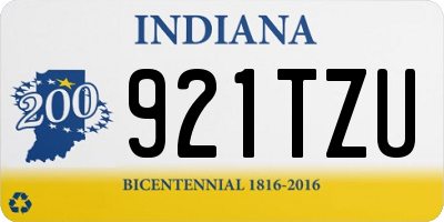 IN license plate 921TZU
