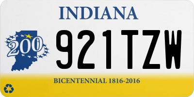 IN license plate 921TZW