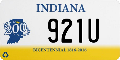 IN license plate 921U