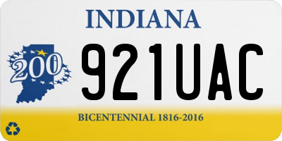 IN license plate 921UAC