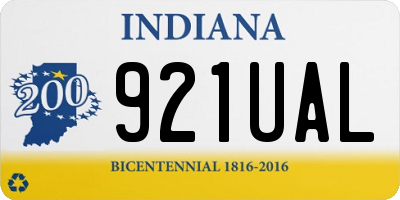 IN license plate 921UAL