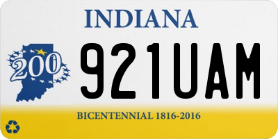 IN license plate 921UAM