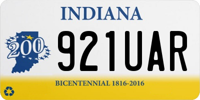 IN license plate 921UAR