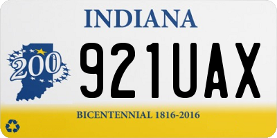 IN license plate 921UAX