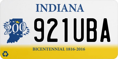 IN license plate 921UBA