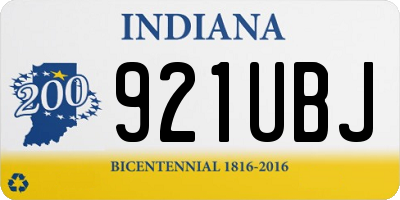 IN license plate 921UBJ