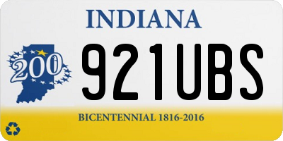 IN license plate 921UBS