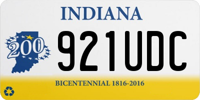 IN license plate 921UDC