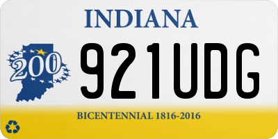 IN license plate 921UDG
