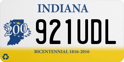 IN license plate 921UDL