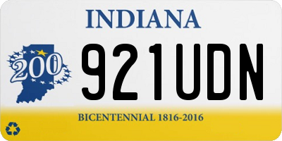 IN license plate 921UDN