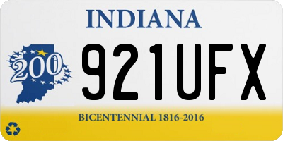 IN license plate 921UFX