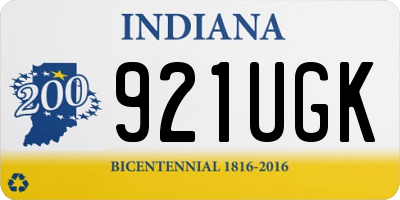 IN license plate 921UGK
