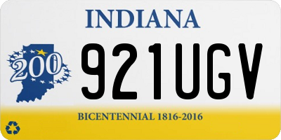 IN license plate 921UGV