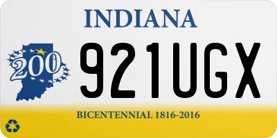IN license plate 921UGX