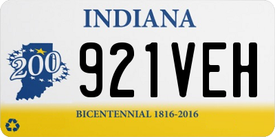 IN license plate 921VEH
