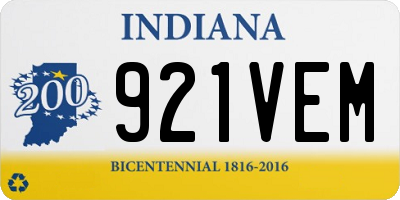 IN license plate 921VEM