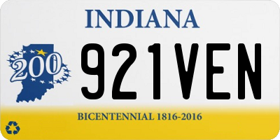 IN license plate 921VEN