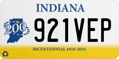 IN license plate 921VEP