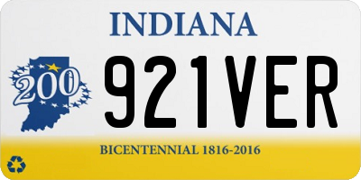 IN license plate 921VER