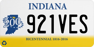 IN license plate 921VES