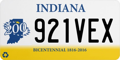 IN license plate 921VEX