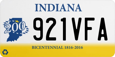 IN license plate 921VFA
