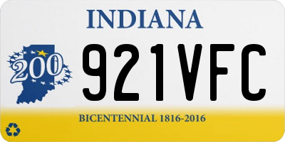 IN license plate 921VFC