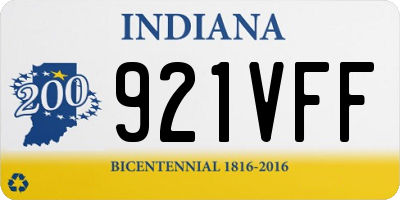 IN license plate 921VFF