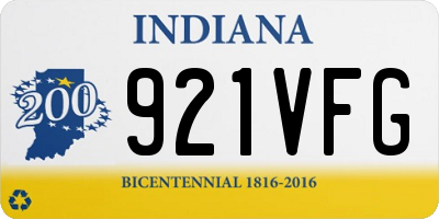 IN license plate 921VFG