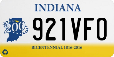 IN license plate 921VFO