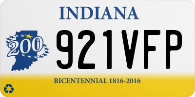 IN license plate 921VFP